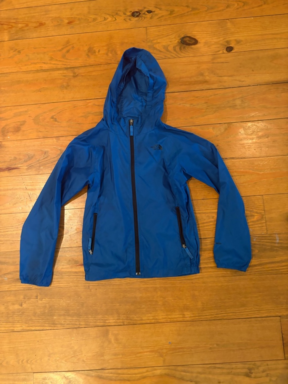 The North Face Dark Navy Hooded Jacket with Gold Logo